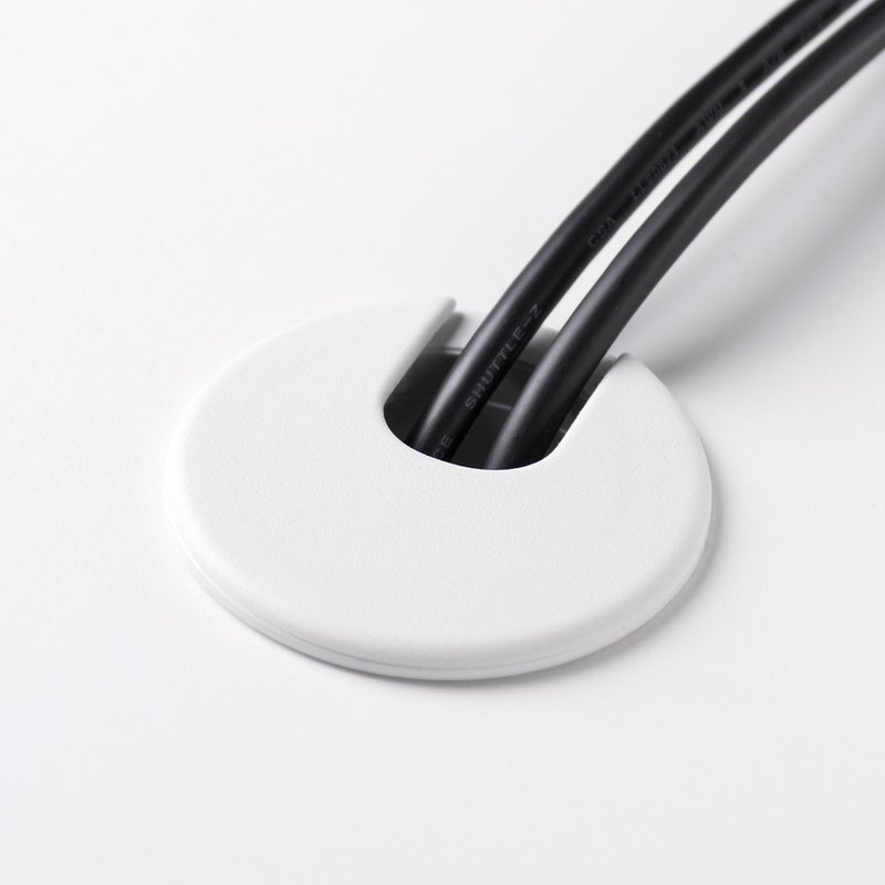 Petutu 10 Pack 2 Inch White Desk Grommet for Wires Cords-Plastic - Image 2